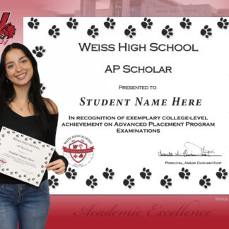 Weiss AP Scholar - Keep it Digital Certificate